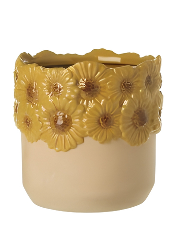 Decorative Sunflower Ceramic Plant Pot - Heaven Sends